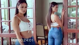 	<p>Angie Arizaga realizó sesión de fotos para su marca de jeans.</p>