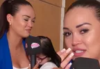 Angie Arizaga se conmueve y llora al conocer a fanática: "Gracias por estar conmigo"