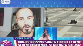 	<p>Ricardo Gozzing por coronavirus: En Europa la gente tiene conciencia y se queda en su casa.</p>