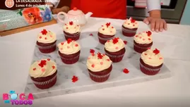 Receta de cupcakes red velvet.