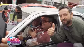 Diego Dibós celebró el Día del Padre vendiendo mazamorra de tocosh para ayudar a comerciante.