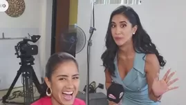 	<p>Melissa Paredes y Mayella Lloclla: detrás de cámaras somos un mate de risa.</p>