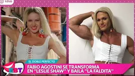 	<p>Fabio Agostini se convirti&oacute; en Leslie Shaw en &quot;El doble perfecto&quot;</p>