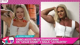 Fabio Agostini se convirtió en Leslie Shaw en "El doble perfecto"