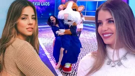 Flavia Laos solo atinó a reírse al ser confundida por Luciana Fuster.