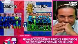 	<p>Reinaldo Dos Santos dio su pronóstico sobre el Francia vs Uruguay.</p>