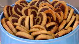 Receta de galletas espiral de chocolate y vainilla.