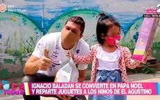 Ignacio Baladán sorprendió a niños de El Agustino y les regaló juguetes y panetón - Noticias de juguetes