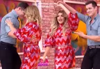 Itatí Cantoral sorprendió a Gino Pesaressi y lo sacó a bailar salsa en vivo