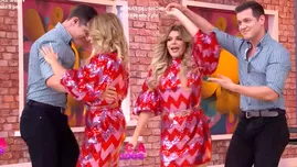 	<p>Itatí Cantoral sorprendió a Gino Pesaressi y lo sacó a bailar salsa en vivo.</p>