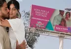 Ivana Yturbe y Beto Da Silva sorprenden con publicidad en paneles para "La pareja de portada"