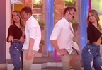 Jossmery Toledo se "asustó" con sensual baile del doble de Gino Pesaressi