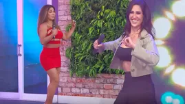 	<p>Karen Dejo demostró a Spheffany Loza cómo se baila La culebrítica.</p>