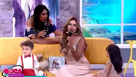 	<p>Karla Casós presentó a sus mellizos en televisión.</p>