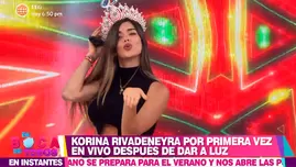 Korina Rivadeneira reapareció en TV con infartante físico tras embarazo