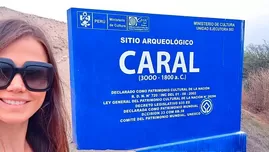 	<p>Maju Mantilla y su esposo Gustavo Salcedo visitaron Caral.</p>