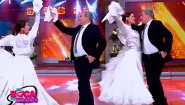 	<p>Maju Mantilla y Mauricio Fernandini se lucieron bailando marinera.</p>