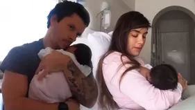 Mario Hart y Korina Rivadeneira muestran el video completo del nacimiento de Lara