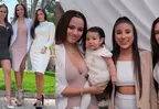 Melissa Klug y sus hijas lucieron radiantes en el bautizo de "Baby Xianna"