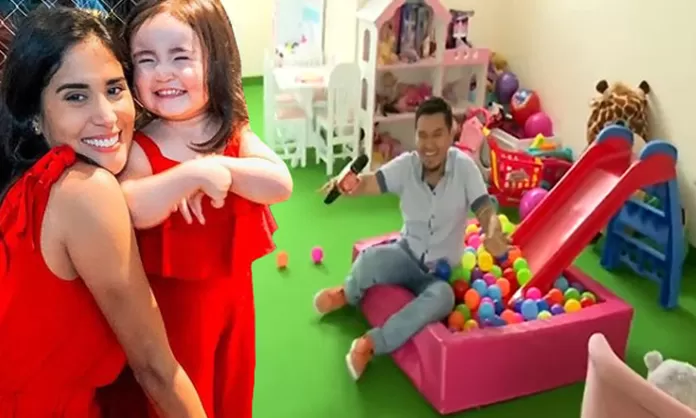 Melissa Paredes presentó el cuarto de juegos de su hija Mía