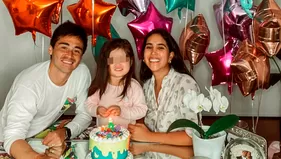 Melissa Paredes y Rodrigo Cuba festejaron el cumpleaños de su hija Mía