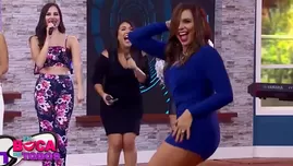 	<p>Mónica Cabrejos impactó bailando el totó.</p>