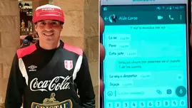 	<p>Selección peruana: Aldo Corzo sorprendió con este mensaje en WhatsApp.</p>