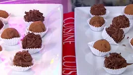 Receta de trufas de chocolate.