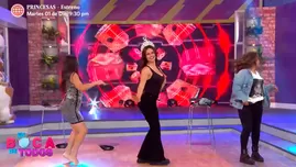 	<p>Tula Rodríguez enfrentó a Angie y Evelyn Arizaga en duelo de festejo.</p>