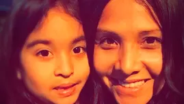 	<p>Tula Rodríguez y su hija Valentina en el Día de la Mujer.</p>