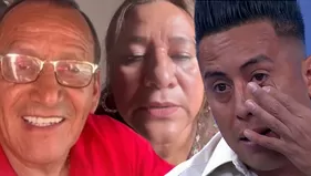 Christian Cueva lloró con emotivos mensajes de sus padres en TV