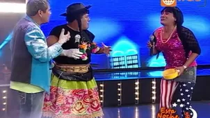 Esta Noche: Los Cómicos Ambulantes sorprendieron a Dina Páucar
