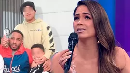 Melissa sacando cara por sus hijos | Composición: Katherine Lozano