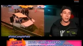 	<p>Hugo García sufrió accidente automovilístico</p>