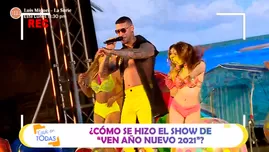 Jota Benz cantó Agua, de J Balvin, en concierto Ven Año Nuevo 2021 