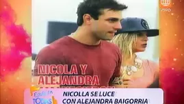 	<p>Nicola Porcella y Alejandra Baigorria se lucen en discoteca.</p>