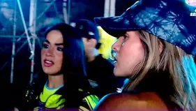 Alejandra Baigorria y Onelia Molina se unieron para alentar a Said Palao