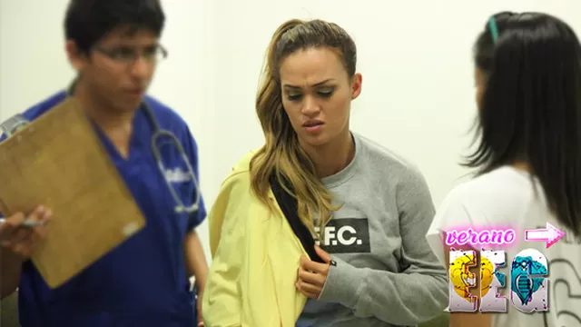 	Angie Arizaga abandon&oacute; el reality y fue llevada al hospital de emergencia