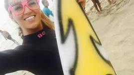 	<p>Angie Arizaga sorprendi&oacute; y quiso convertirse en surfista.</p>