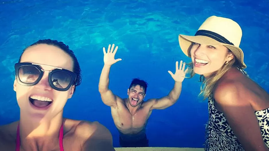 Cachaza y Rafael Cardozo disfrutaron del fin de semana junto a Karina Rivera.