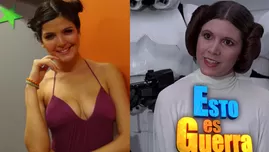 	<p>Nicole Faverón se hizo unos moñitos muy parecidos al personaje de Star Wars</p>