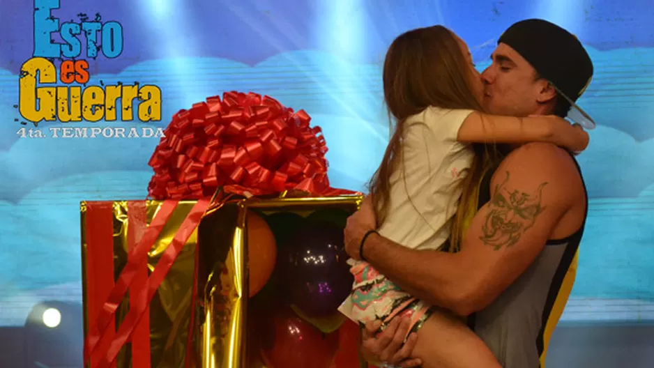 Gino Assereto y su hija.