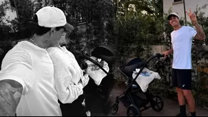 Hugo García e Isabella disfrutaron del primer paseo con Koa