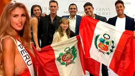 Hugo García y su eufórica celebración junto a la familia de Alessia Rovegno en la preliminar del Miss Universo