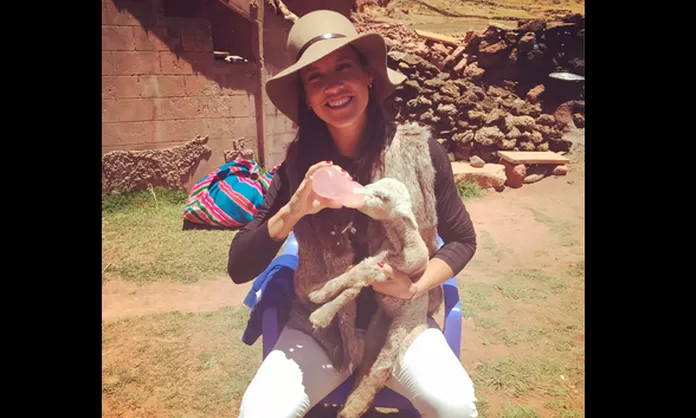 Maria Api Poco María Pía Copello viajó a Puno para disfrutar feriado largo