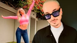 	<p>J Balvin quedó cautivado con baile de Angie Arizaga al ritmo de Agua.</p>