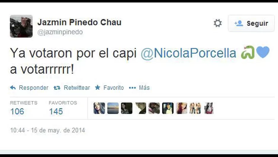 Jazmín Pinedo apoya a Nicola Porcella