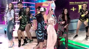 Jazmín Pinedo, Natalie Vértiz y Rebeca Escribens se lucieron con coreografía junto a candidatos casting EEG