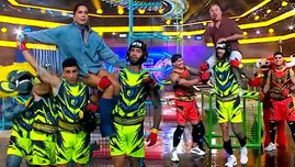 Jota Benz sorprendió al cargar a Katia Palma y Mathías Brivio. | Fuente: América Televisión