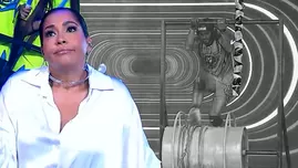 Katia 'chancó' a Leandro en vivo | Composición: Katherine Lozano